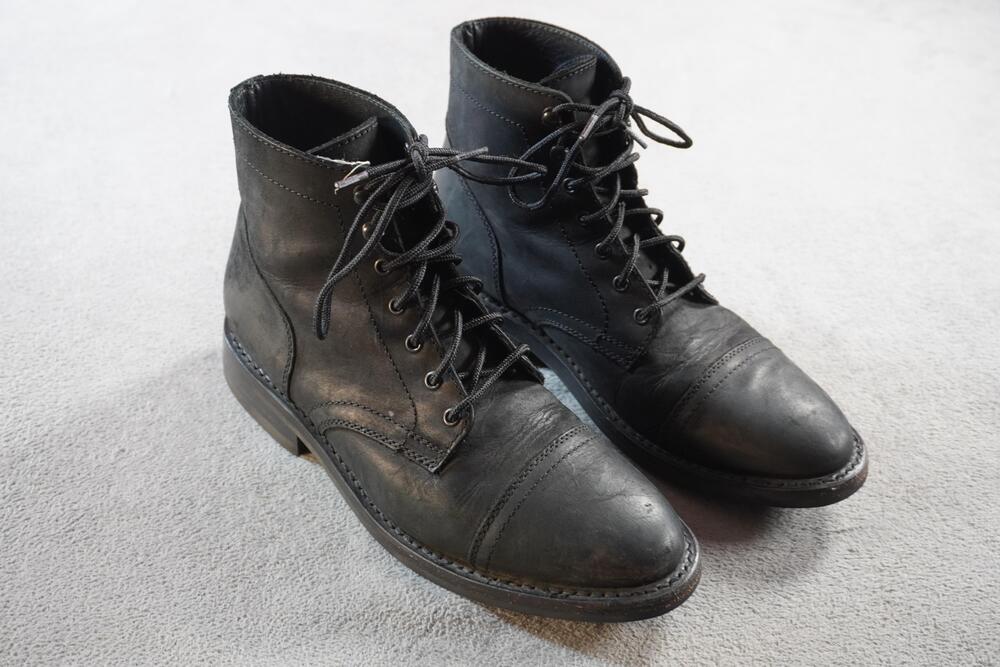 Thursday Boot Co Boots Mens Size 9 Black Leather Cap Toe Ankle Combat Lace Up